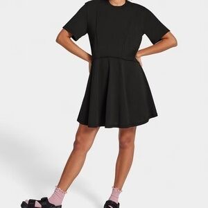 🆕UGG Norina Organic Cotton Relaxed Crew Neck Lounge Dress NWT Classic Black NWT